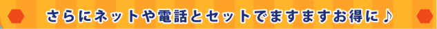 さらにネットや電話とセットでますますお得に