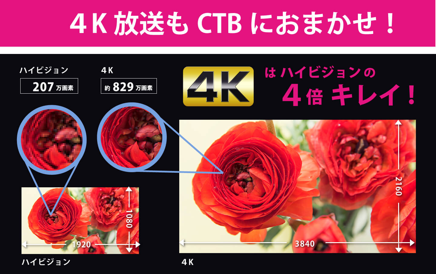 4K放送もCTBにおまかせ！