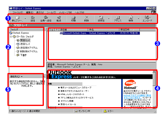 Outlook Express画面